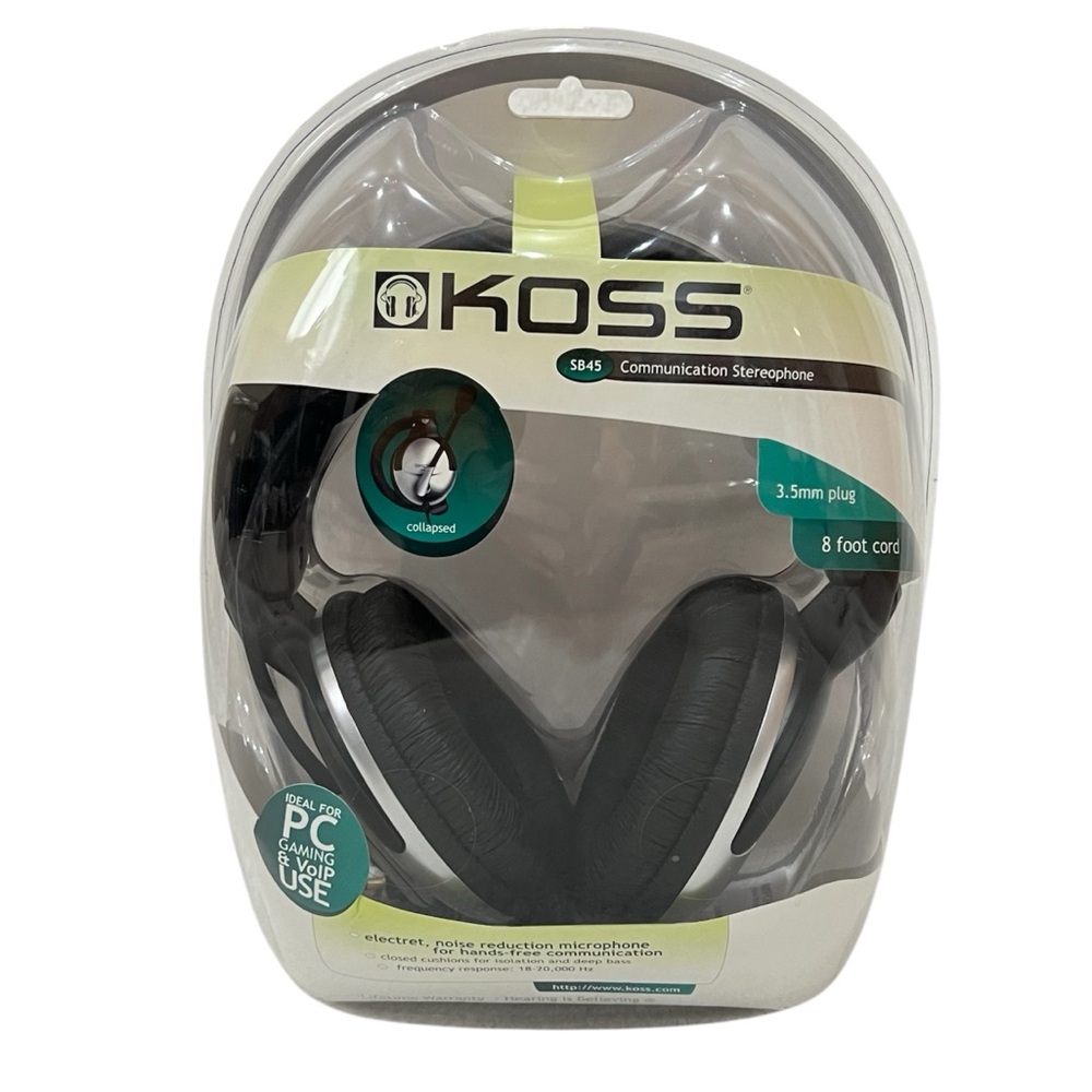 Koss SB-45 Communication Stereophone Headset NEW In Sealed Original Package